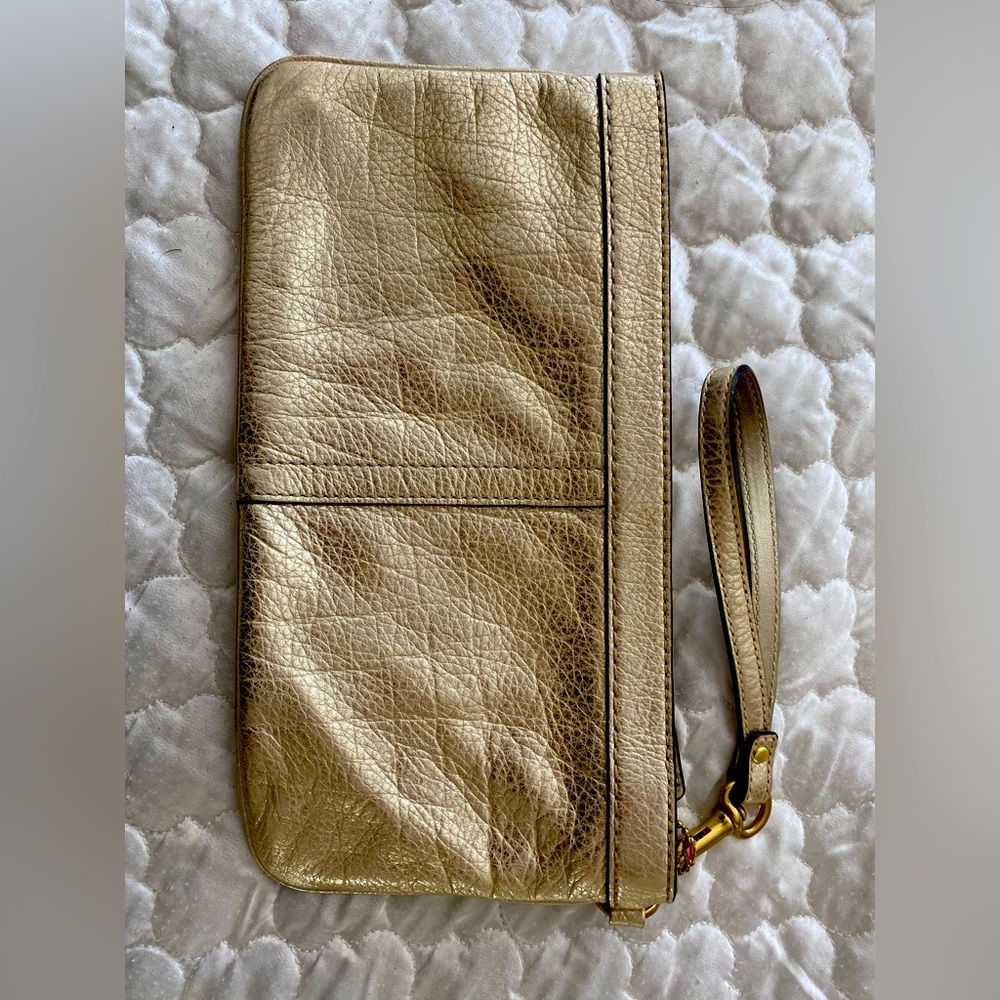 Coach Leather Wristlet/clutch
